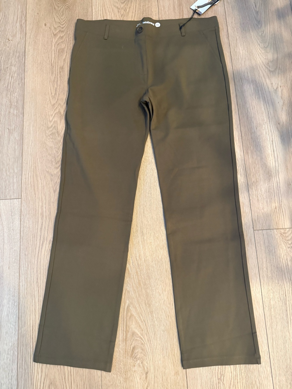 NWT Betabrand DPYP Dress Pant Yoga Pants Straight Leg Olive Green Plus 2XL